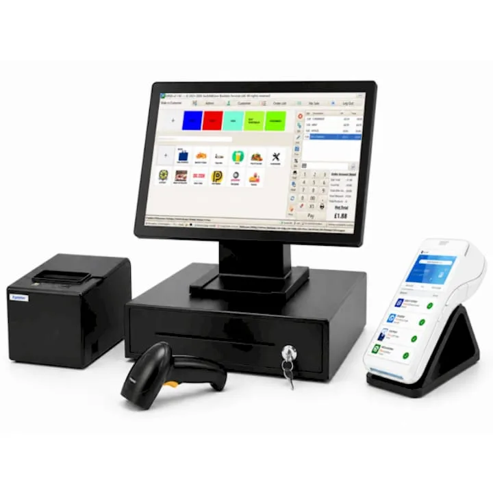 Zivaro engineer setting up an EPOS system on a counter